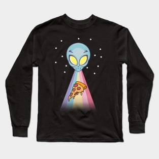 aliens pizza Long Sleeve T-Shirt